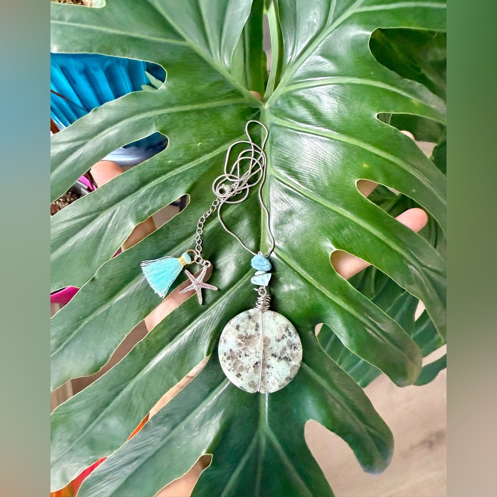 Jasper & Larimar necklace || Handmade